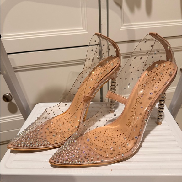 Chic Transparent Rhinestone Heels - Picture 1 of 3